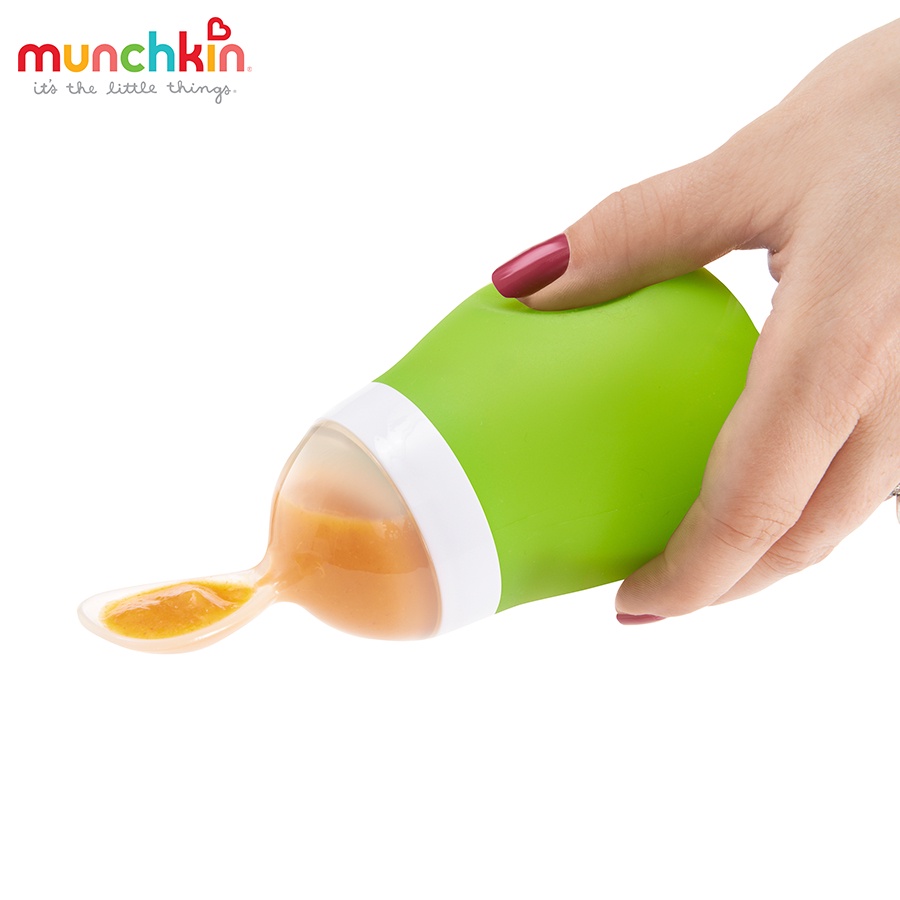 Bình Thìa Ăn Dặm Munchkin Bằng Silicone Siêu Mềm