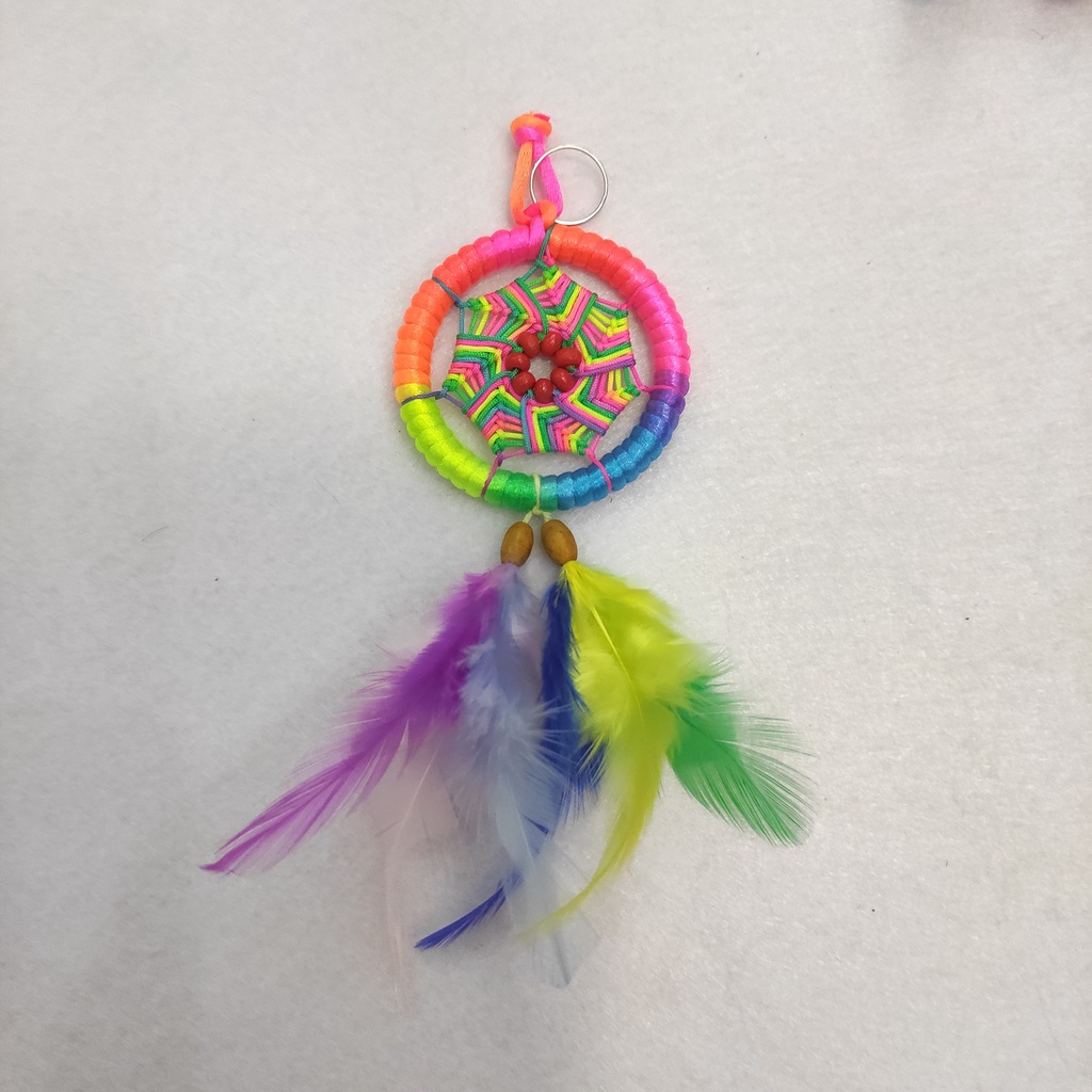 Dreamcatcher móc khóa mini bùa ngủ ngon nhỏ nhắn dễ thương cute nhiều màu độc đáo decor trang trí Pinky Shop