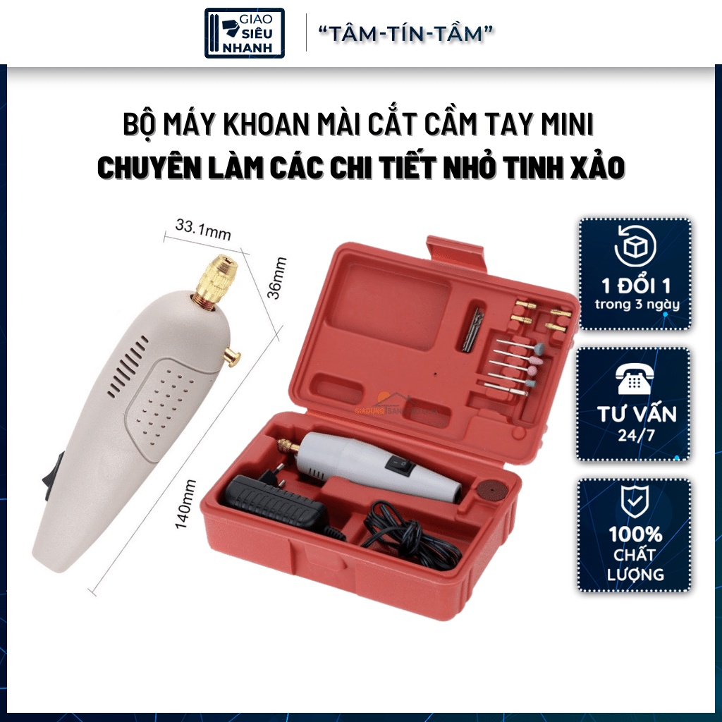 Bộ Máy Khoan Mài Dũa Khắc Chạm Mini Cầm Tay Có Hợp Đựng CHUYÊN NGHIỆP-BỀN BỈ