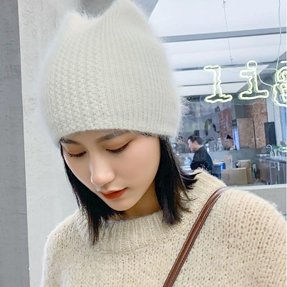 QQMALL Mũ beanie Tai Mèo Dễ Thương Cho Nữ