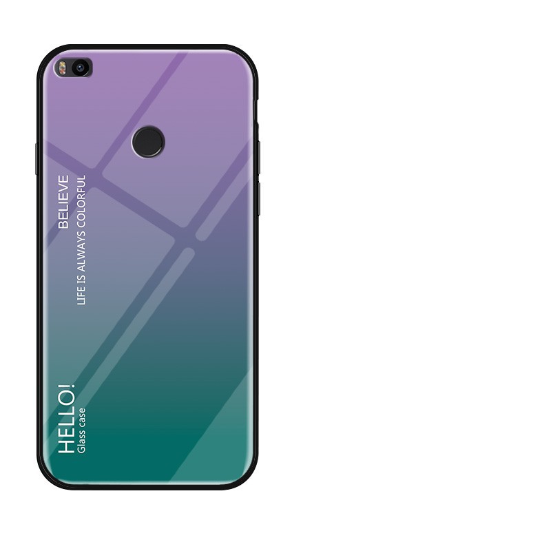 Tempered Glass Case For Xiaomi Mi Max Luxury Gradient Back Cover