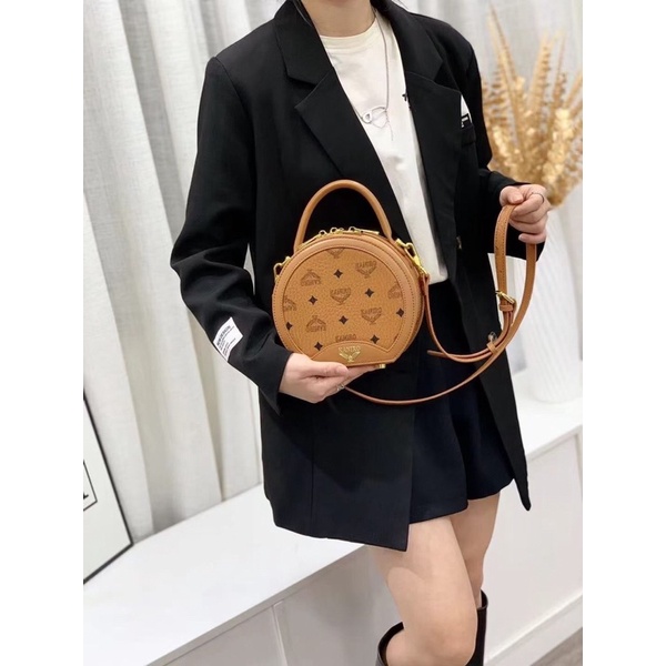 Túi xách da dáng hộp tròn fullbox cao cấp size 19cm