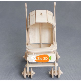 Mô hình lắp ráp gỗ 3D Xe Đẩy