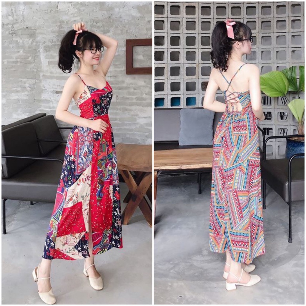 Đầm đan dây lưng