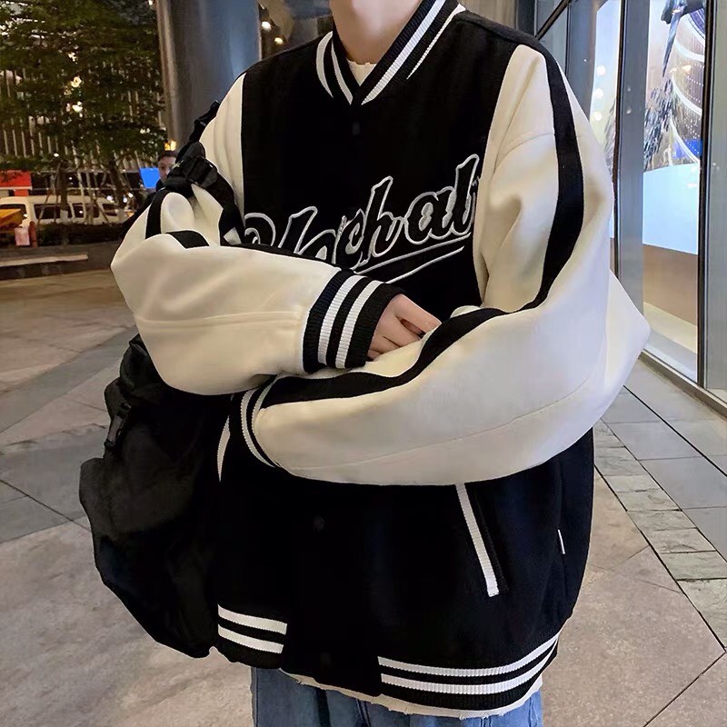 ( Ảnh Thật - Mới Về ) Áo Bomber Dù 2 Lớp Siêu Cá Tính Vân Trắng Sọc 2 Màu BLAAKEN Fom Nam Nữ Siêu Hot 2021