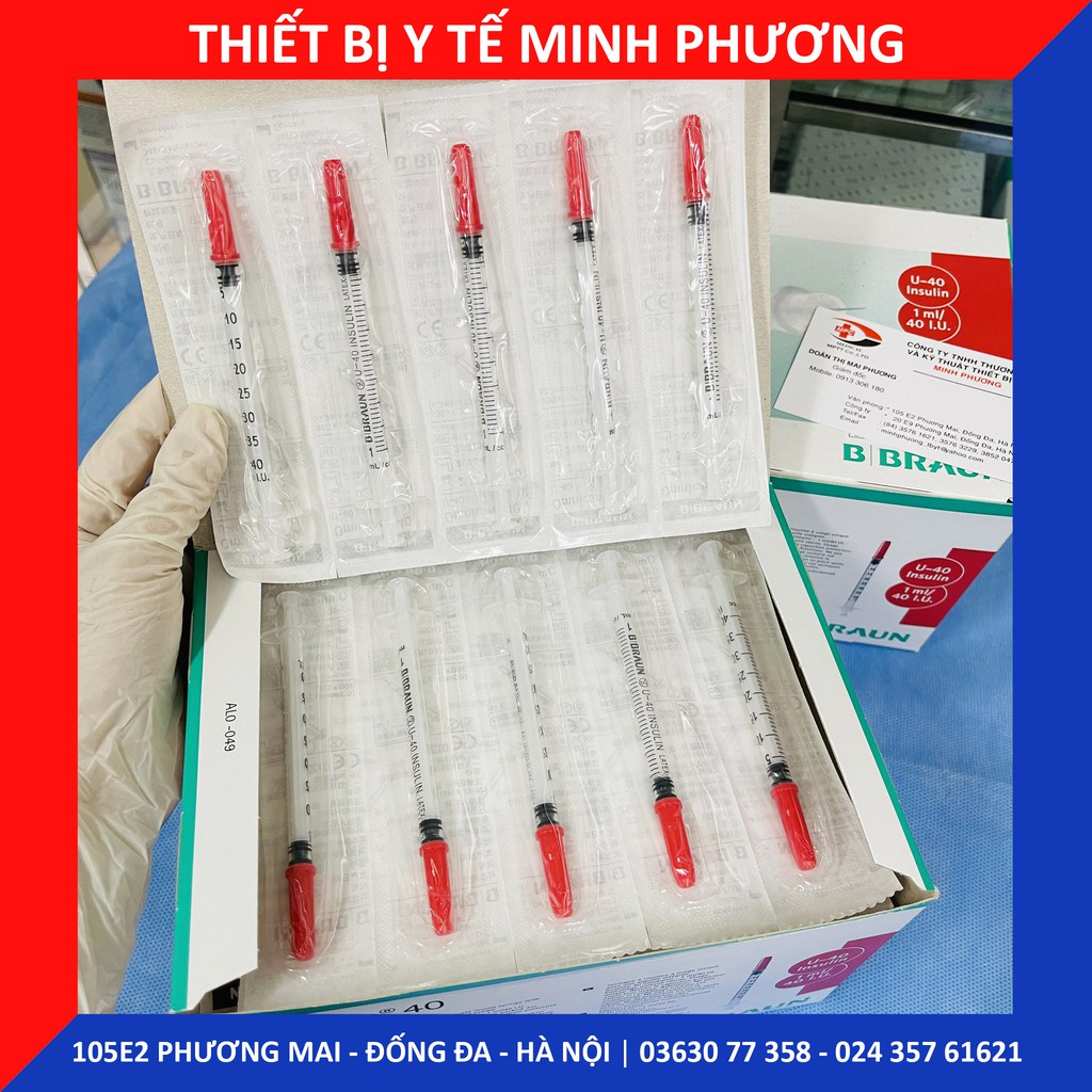 Bơm tiêm tiểu đường Insulin 1ml Omnican BBraun hộp 100 chiếc