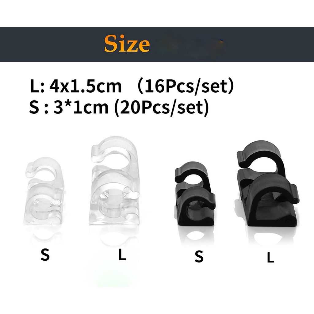 Set 16/20 dụng cụ kẹp giữ sắp xếp dây cáp gọn gàng tiện lợi