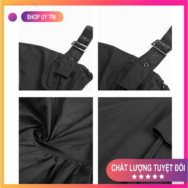Váy Nữ 💦Váy 2 Dây💦 Freesize-có dây eo điều chỉnh (màu đen) trơn chất đẹp Guuz Mã SET01 | BigBuy360 - bigbuy360.vn