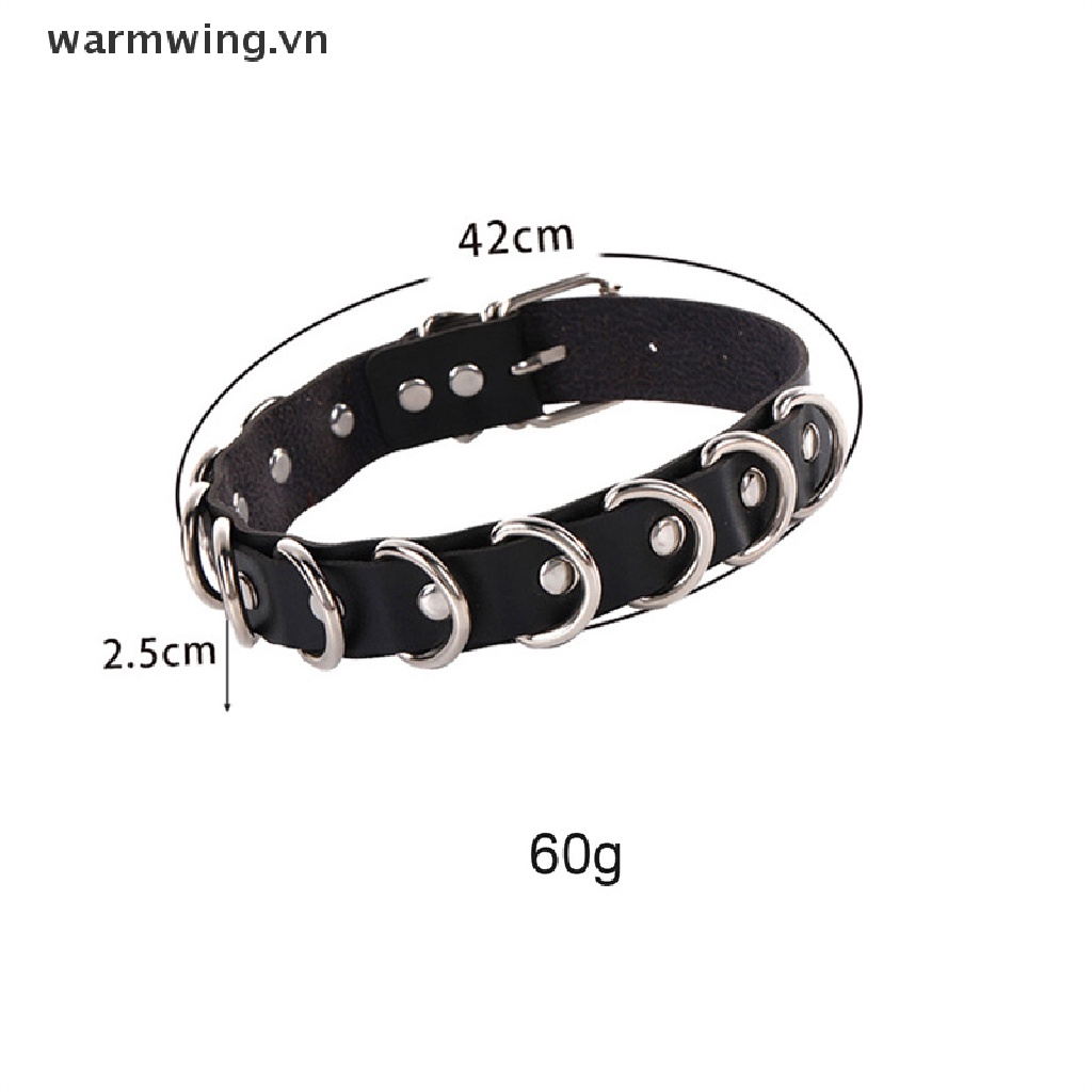 Vòng Cổ Choker Da PU Hình Trái Tim Phong Cách Gothic Punk