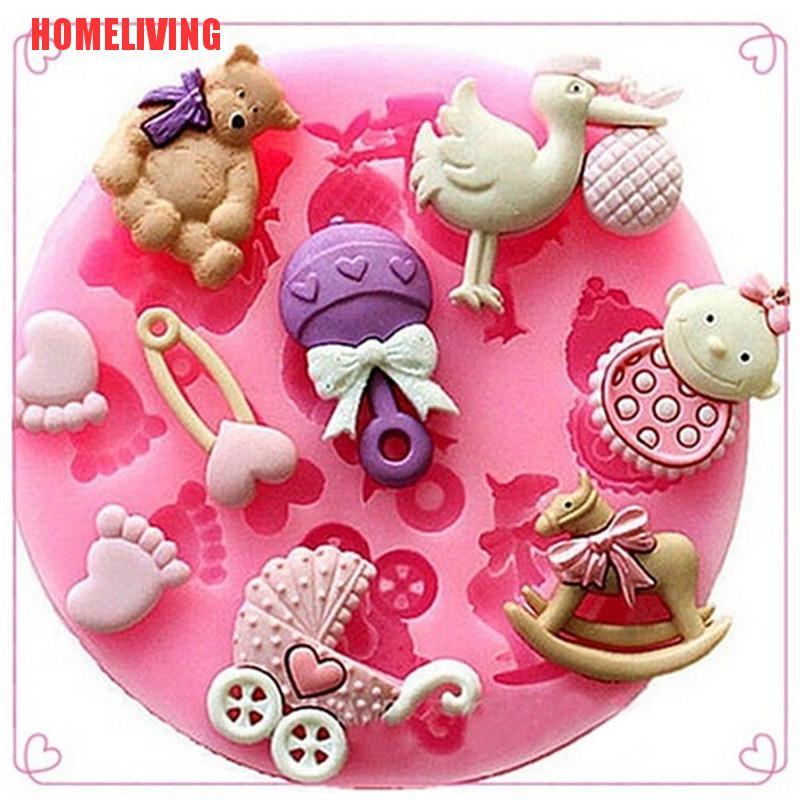 Khuôn Silicone Làm Bánh / Sô Cô La / Xà Phòng Em Bé