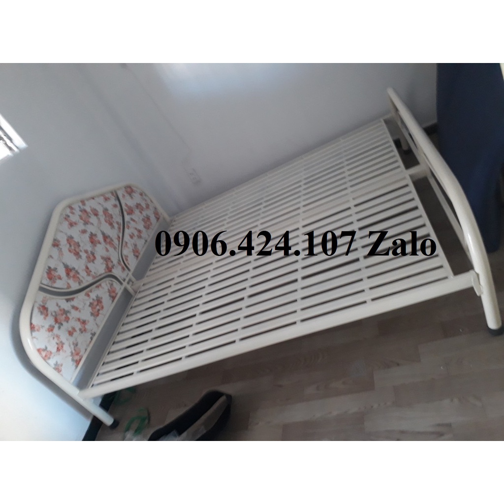 Giường Sắt Tròn Ngang 80CM,1M,1M2,1M4,1M6,1M8X2M Lắp Ráp Freeship HCM New 100%