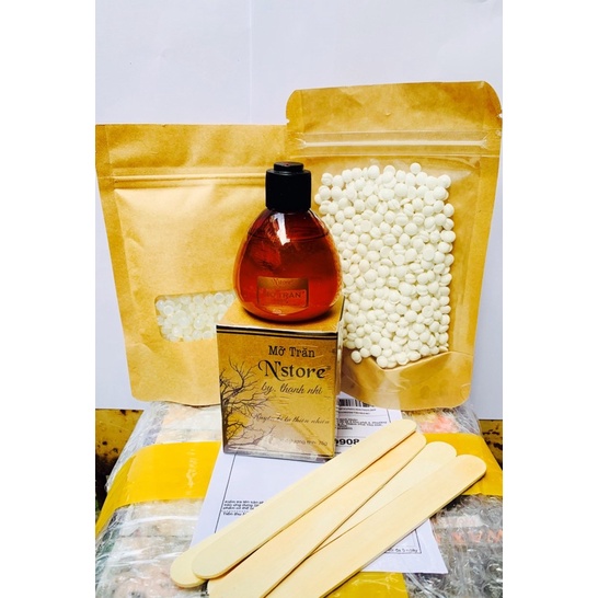 Combo triệt lông mỡ trăn nguyên chất và 100gr sáp siêu bám lông coconut &amp; sáp trong SOLANA