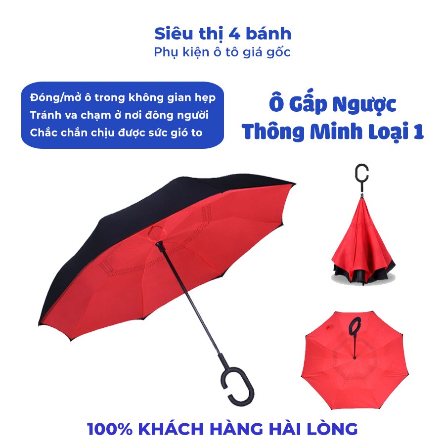 Ô Gấp Ngược Thông Minh Đen-Đỏ Loại 1