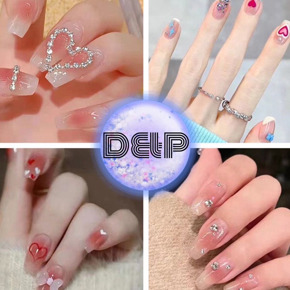 Móng tay giả D&P đính đá hộp 24 móng NAIL BOX