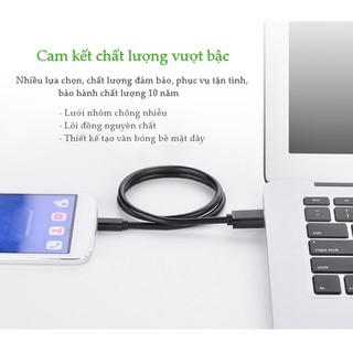 Cáp sạc MicroUSB Ugreen 1m US125 10836 (Đen)