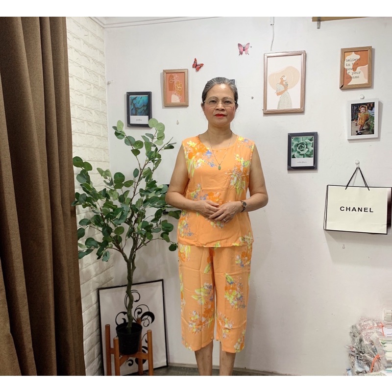 Bộ lanh mặc nhà trung niên Việt Thắng, Áo Ba Lỗ Quần ngố lửng