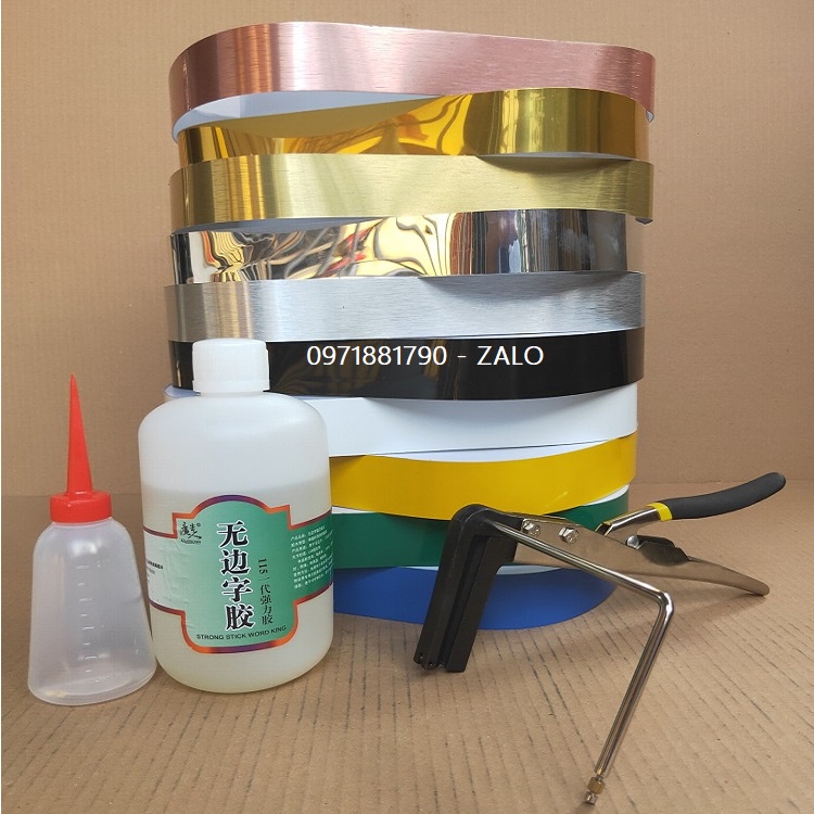 Nhôm uốn chân chữ vàng gương không gờ