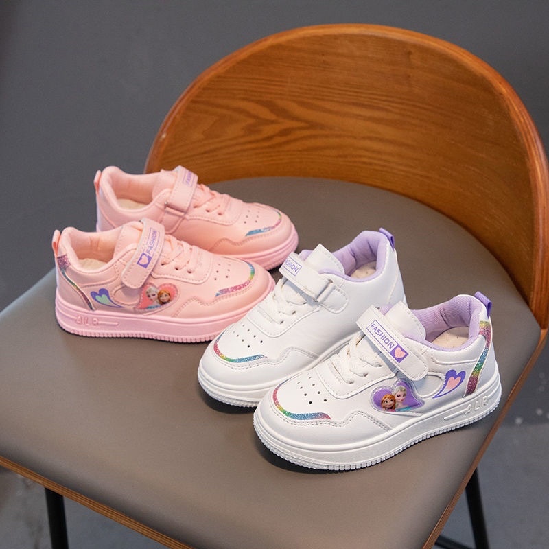 Giày thể thao Elsa quai dán đế chống trơn trượt bé gái size 26-36