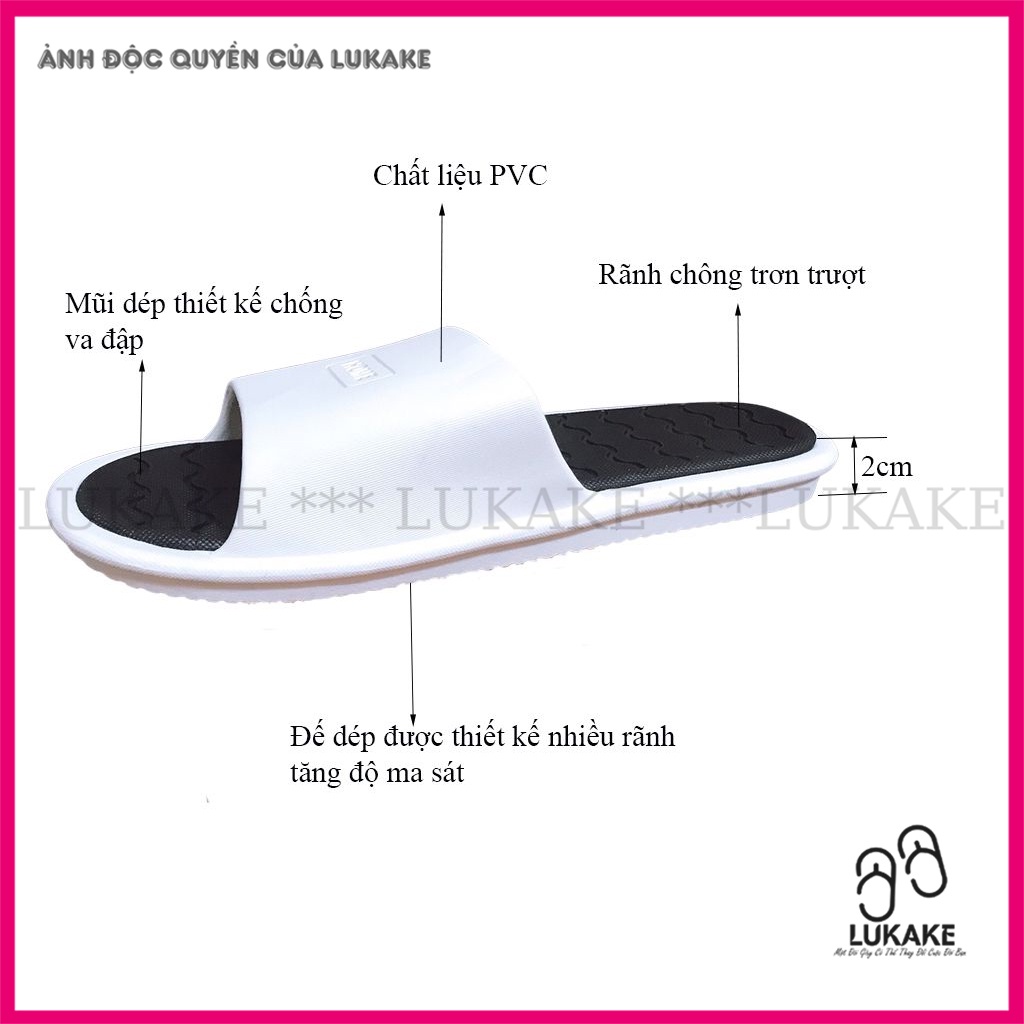 Dép Đúc Quai Ngang Nam  Nữ Nguyên Khối Đế Cao Có Nhiều Màu Đủ Size từ 36-43