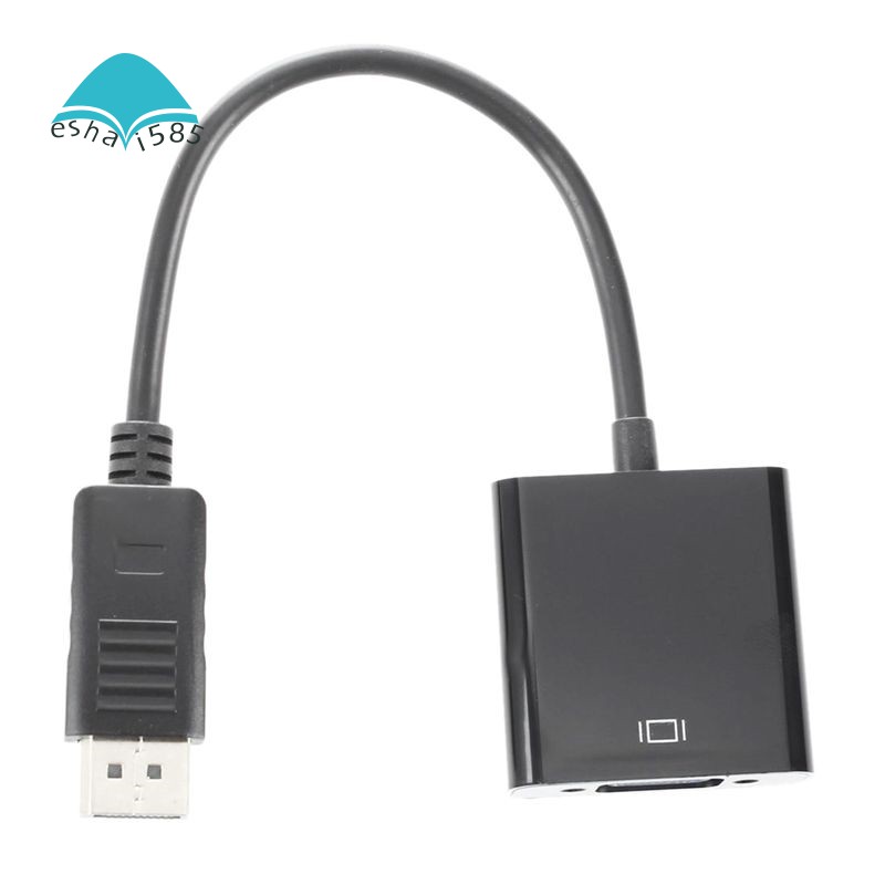 Cáp chuyển đổi từ cổng DP đực sang VGA cái màu đen