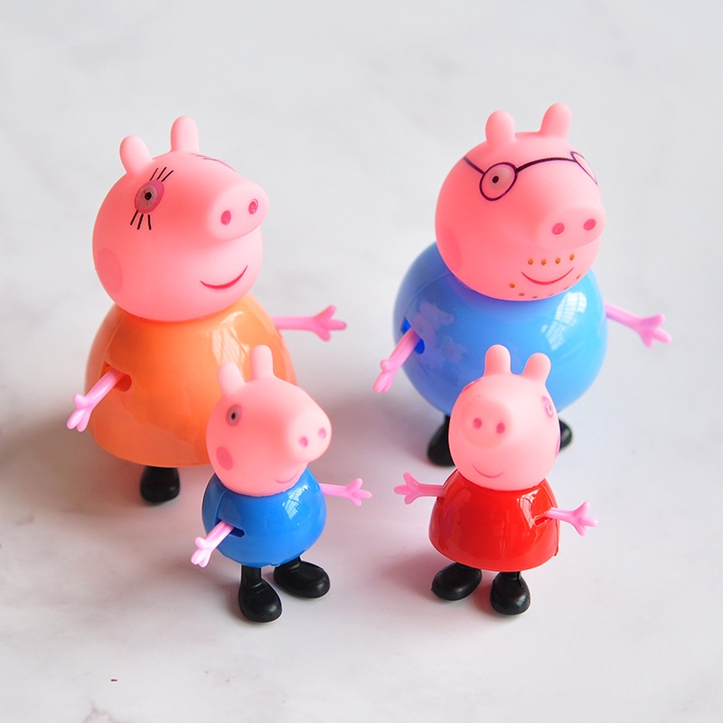 Bộ Đồ Chơi 4 Chú Heo Peppa / Ông Già Noel / Mẹ / Heo Con