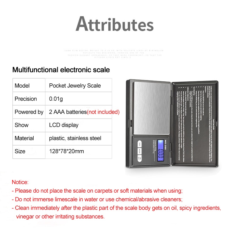 Cân Điện Tử Mini 0.001g Độ Chính Xác Cao Màn Hình LCD