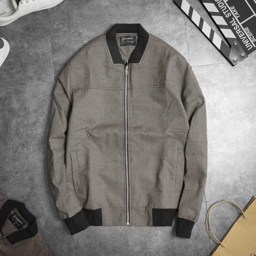 Áo khoác bomber kaki  cực chất- S001