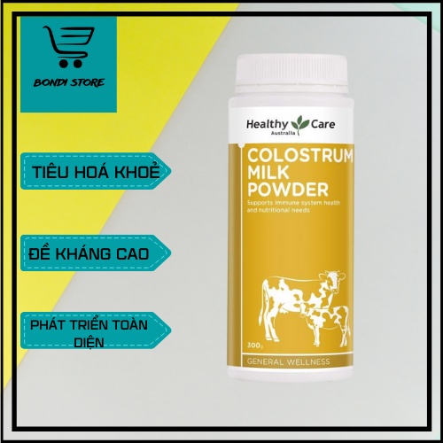 Sữa non Colostrum Milk Powder Healthy Care dạng bột 300g - Sữa bò non nhập khẩu Úc