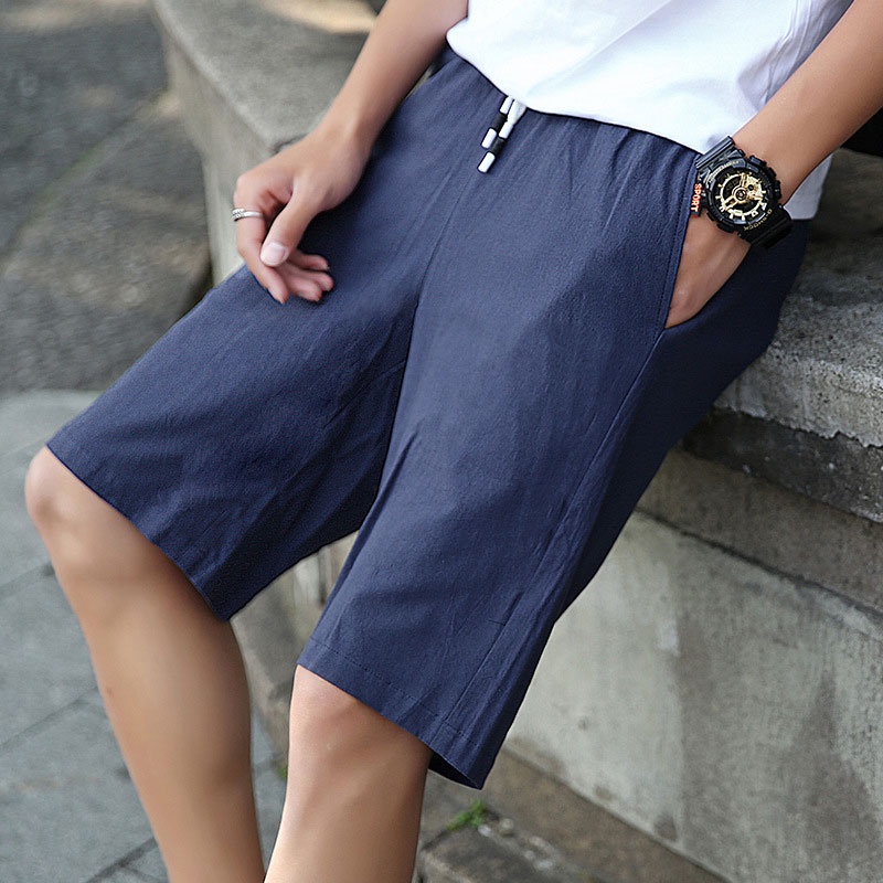 Quần short lưng thun dây rút thời trang hè cho nam