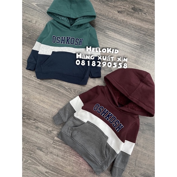 A471 - Áo nỉ hoodie osk mũ phối lông bé trai