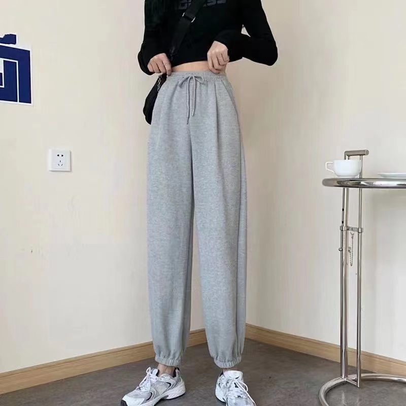 Quần Dài Lưng Cao Ống Rộng Phong Cách Thể Thao Thời Trang Mùa Hè Cho Nữ