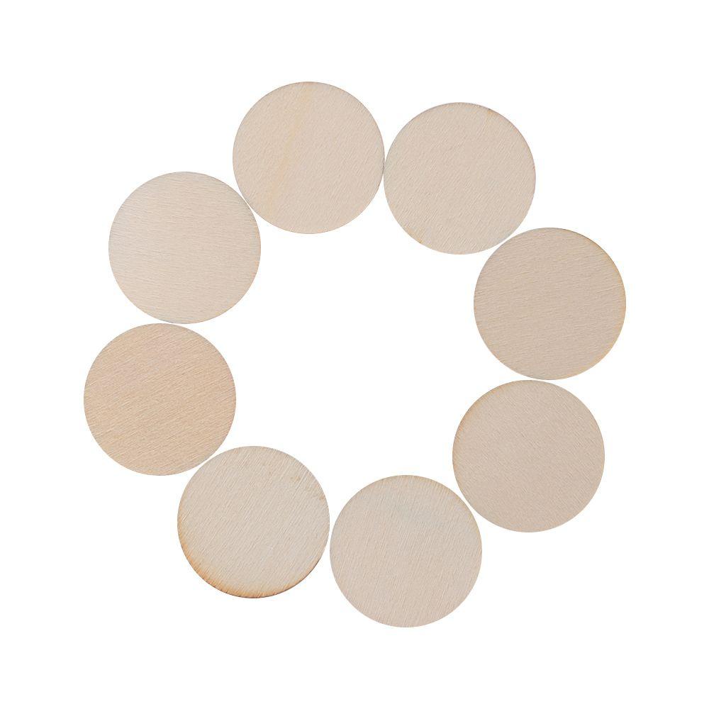 FOREVER Bộ 50 Miếng Gỗ Tròn Trang Trí Thủ Công