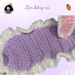 Băng đô tai thỏ bằng len