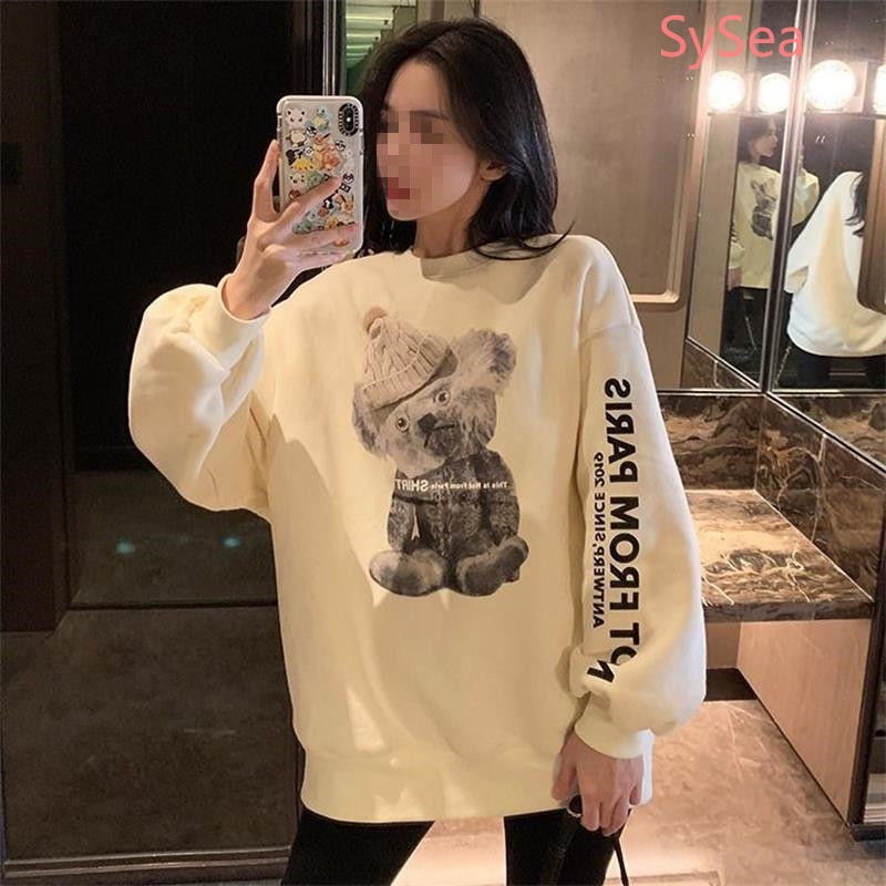 Áo sweater dáng rộng phong cách Hàn Quốc thời trang mùa thu cho nữ