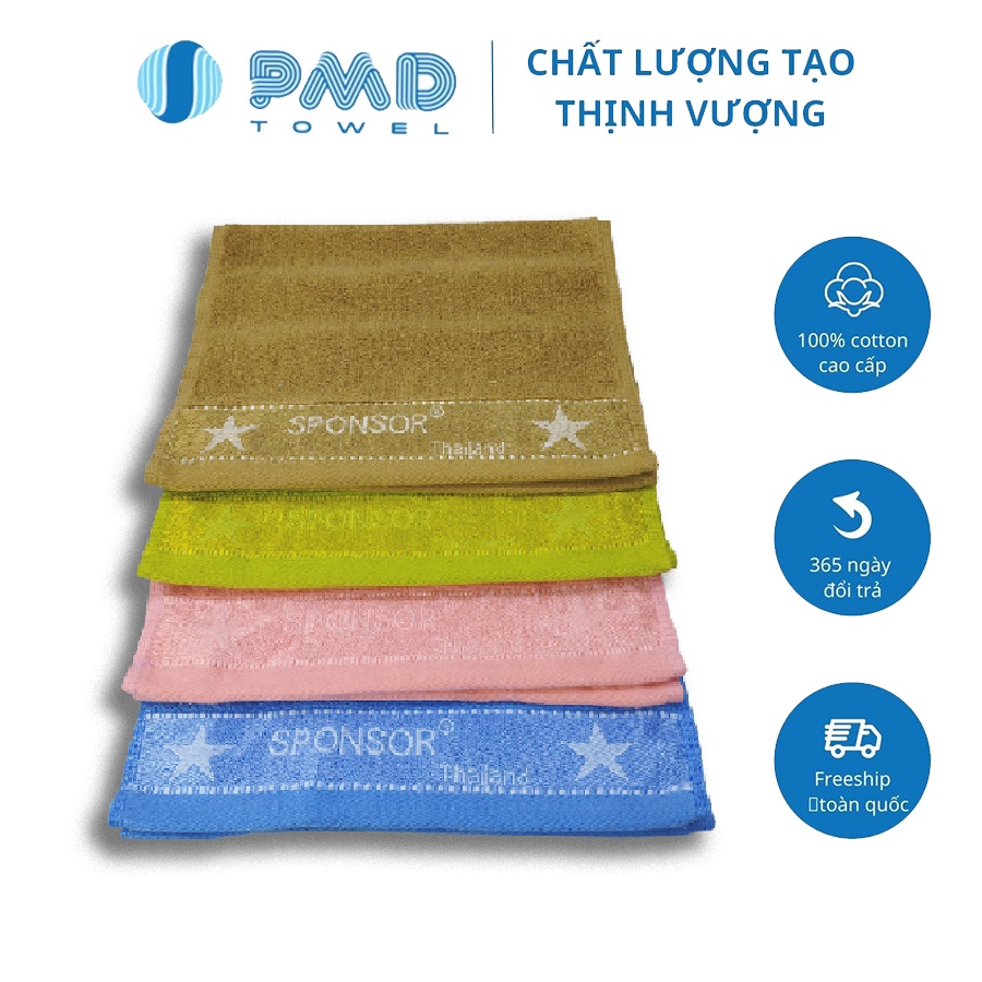 Khăn mặt Thái lan cotton cao cấp mềm mại êm nhẹ thấm nước rất tốt không sổ lông phai màu kháng khuẩn cho da