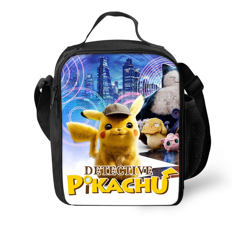 POKÉMON Túi Đựng Hộp Cơm Giữ Nhiệt Đa Năng In Hoạt Hình Pikachu 3d Dễ Thương