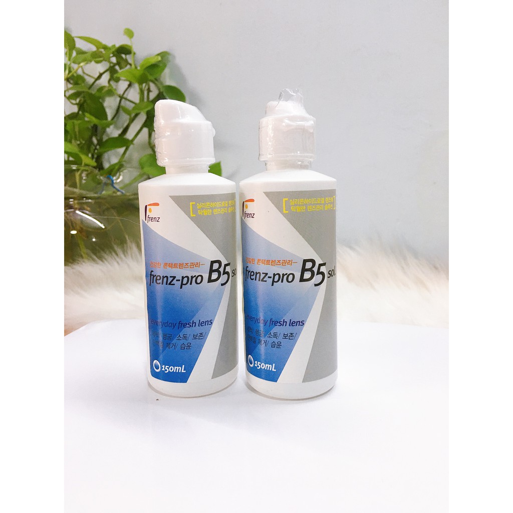 Nước ngâm lens Frenz Pro B5 150ml - Dung dịch ngâm rửa kính áp tròng 150ml Hàn Quốc.