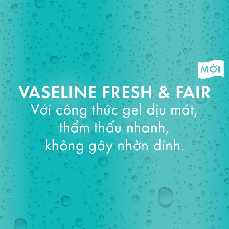 Sữa Dưỡng Thể Vaseline Dịu Mát Sáng Da Healthy White Fresh &amp; Fair Cooling UV Gel Lotion 350ml, chống nắng- Hasaki