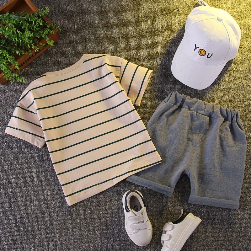 Set Áo Thun Tay Ngắn &amp; Quần Short Cho Bé Trai