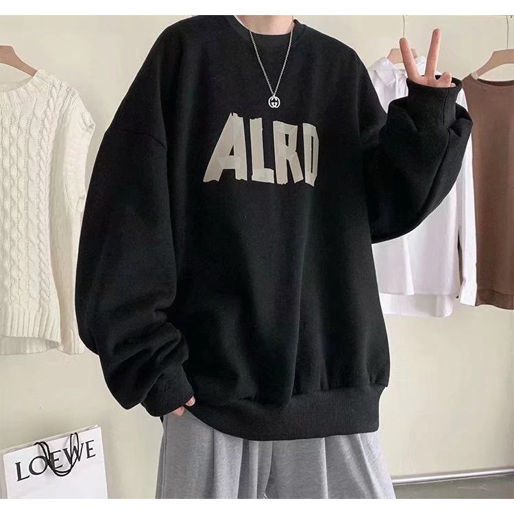 Áo Sweater Cổ Tròn Tay Dài Dáng Rộng Phong Cách Hong Kong Thời Trang Xuân Thu Mới 2021