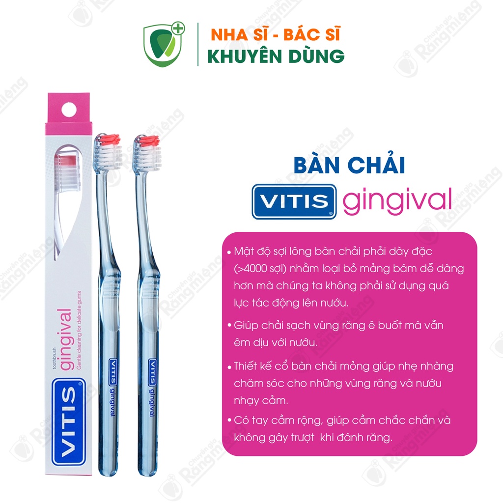 Bàn Chải Chăm Sóc Nướu Răng Vitis Gingival Campaign - Lông Tơ Mềm Mại
