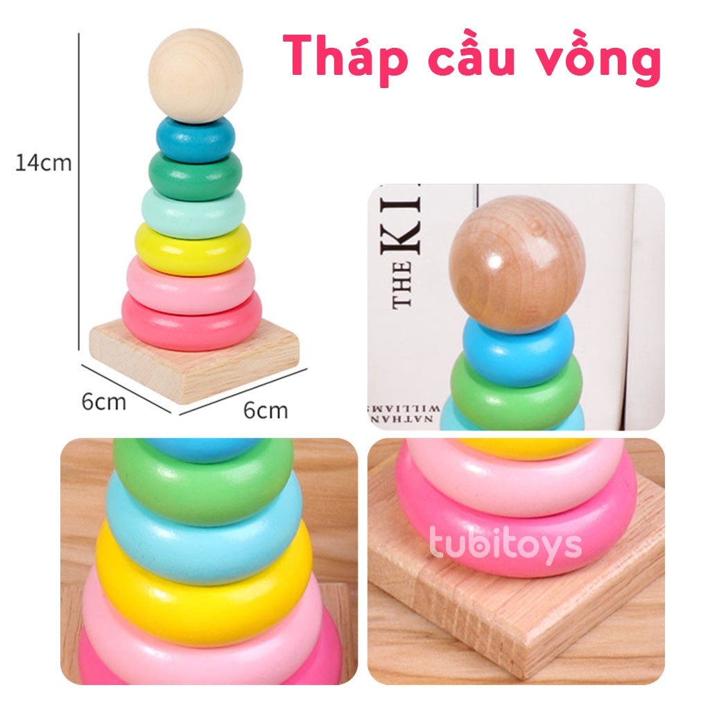 Đồ chơi giáo dục bằng gỗ phát triển trí tuệ sớm cho bé TUBITOYS nhiều mẫu chất lượng cao