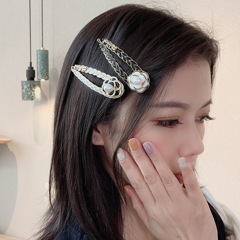 Kẹp tóc BB thiết kế đơn giản phong cách Retro Hàn Quốc cho nữ