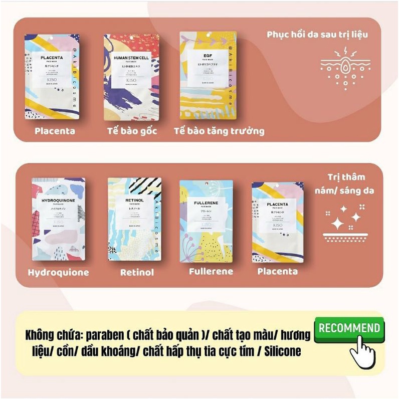 Mặt Nạ Tế Bào Gốc Cao Cấp Kiso Nhật Bản