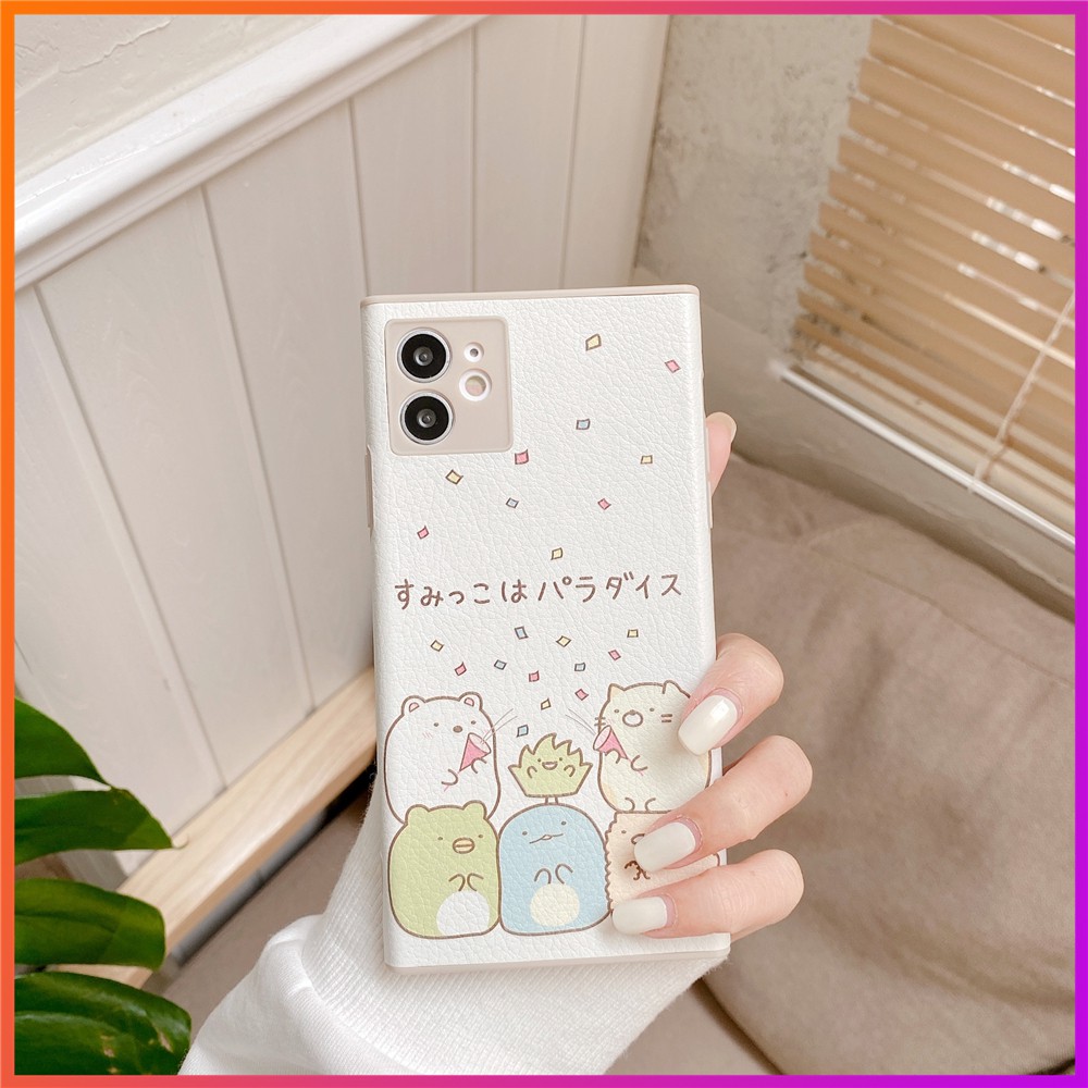 Hoạt Hình Ốp Điện Thoại Da Hình Gấu Đáng Yêu Cho Iphone 12mini 11pro Max | BigBuy360 - bigbuy360.vn