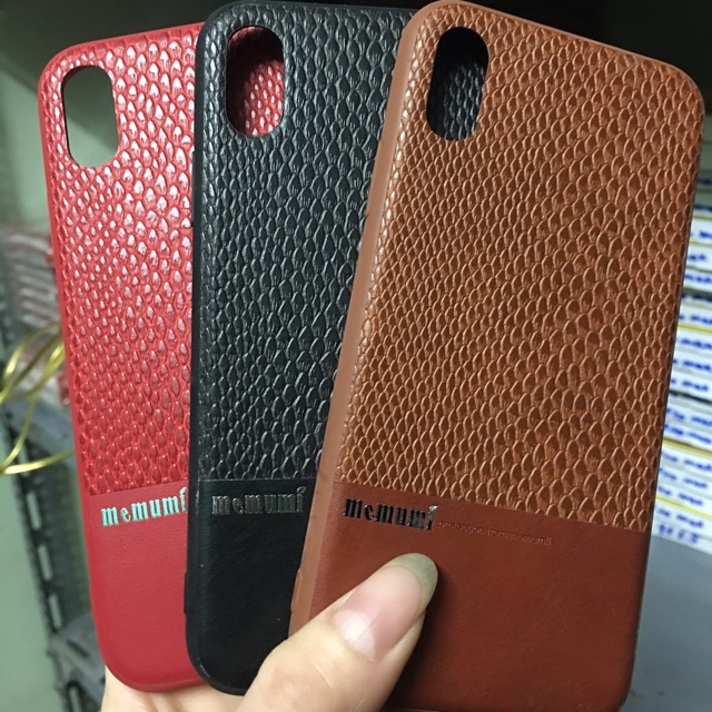 CHÍNH HÃNG ỐP GIẢ DA MEMUMI IPHONE X XS