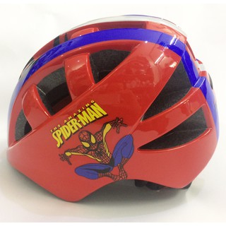 Mũ bảo hiểm xe đạp trẻ em cao cấp dành cho bé trai từ 3 đến 6 tuổi - Spider Man - Đỏ line xanh
