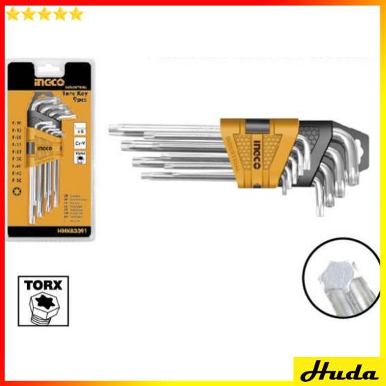 Bộ 9 chìa lục giác bông Ingco HHK13091  LKJ