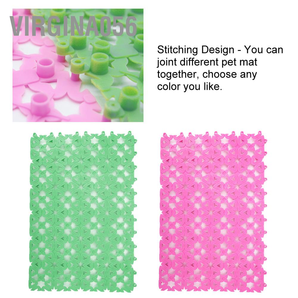 Virgina056 4 Colors Dog Cat Pet Mat Plastic Spliced Hollow Anti-slip Pads for Cage Bathroom Floor