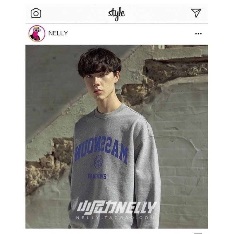Áo sweater nelly heybig nỉ sale (có sẵn) chữ ngược